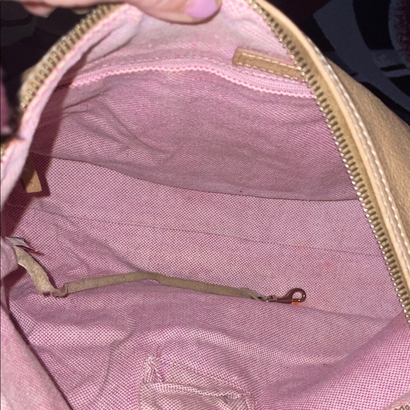 Dooney & Bourke Hobo Saaffiano Tan Leather Women's Bag 16”W x 11”H - Picture 12 of 12